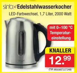 Zimmermann Sinbo edelstahlwasserkocher Angebot