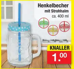 Zimmermann Henkelbecher mit strohhalm Angebot