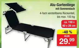 Zimmermann Alu-gartenliege mit sonnendach Angebot