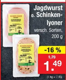 Zimmermann Hümmlinger jagdwurst o. schinkenlyoner Angebot