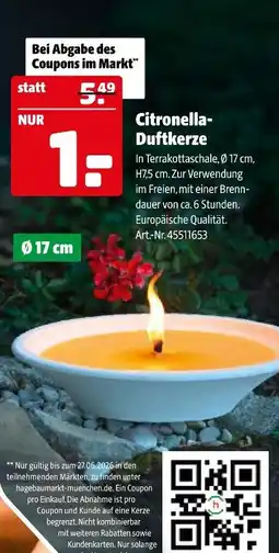 Hagebau Citronella-duftkerze Angebot