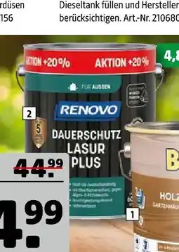 Hagebau Renovo dauerschutzlasur „plus“ Angebot