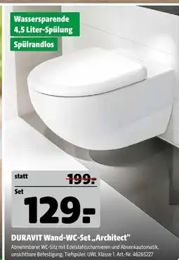 Hagebau Duravit wand-wc-set „architect“ Angebot