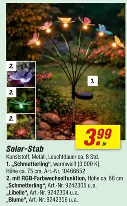 toom Baumarkt Solar-stab schmetterling Angebot