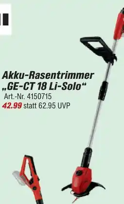 toom Baumarkt Einhell akku-rasentrimmer ge-ct 18 li-solo Angebot