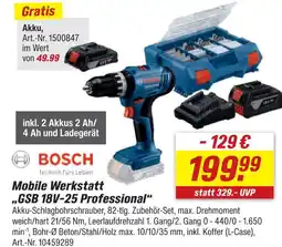 toom Baumarkt Bosch mobile werkstatt „gsb 18v-25 professional“ Angebot