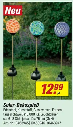 toom Baumarkt Solar-dekospieß Angebot