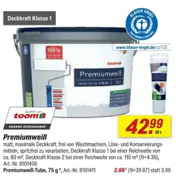 toom Baumarkt Toom premiumweiß Angebot