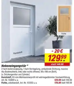 toom Baumarkt Nebeneingangstür kunststoff Angebot