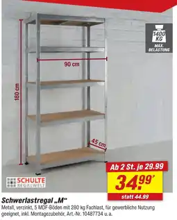 toom Baumarkt Schulte regalwelt schwerlastregal „m“ Angebot