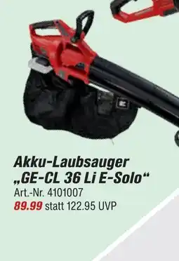 toom Baumarkt Akku-laubsauger ge-cl 36 li e-solo Angebot