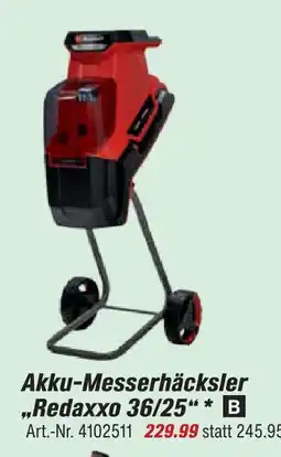 toom Baumarkt Einhell akku-messerhäcksler redaxxo 36/25 Angebot