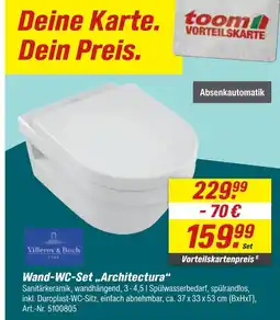 toom Baumarkt Villeroy & boch wand-wc-set „architectura“ Angebot