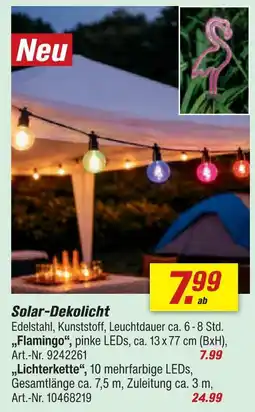 toom Baumarkt Solar-dekolicht flamingo Angebot