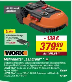toom Baumarkt Worx mähroboter „landroid“ Angebot
