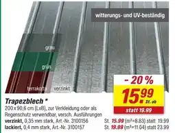 toom Baumarkt Trapezblech verzinkt Angebot