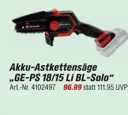 toom Baumarkt Akku-astkettensäge ge-ps 18/15 li bl-solo Angebot
