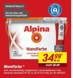 toom Baumarkt Alpina wandfarbe Angebot