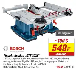 toom Baumarkt Bosch tischkreissäge „gts 10xc“ Angebot