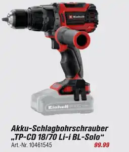 toom Baumarkt Einhell akku-schlagbohrschrauber „tp-cd 18/70 li-i bl-solo“ Angebot