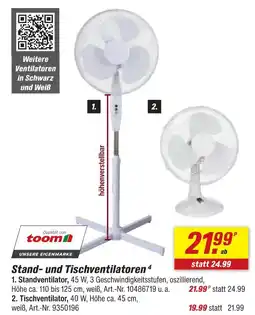 toom Baumarkt Toom standventilator Angebot