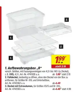 toom Baumarkt Aufbewahrungsbox „r“ Angebot