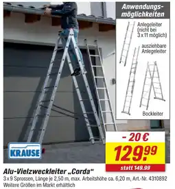 toom Baumarkt Krause alu-vielzweckleiter corda Angebot