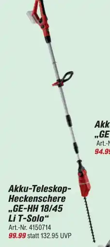 toom Baumarkt Akku-teleskop-heckenschere „ge-hh 18/45 li t-solo“ Angebot