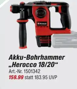 toom Baumarkt Akku-bohrhammer „herocco 18/20“ Angebot