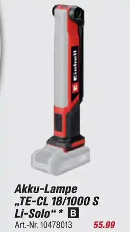 toom Baumarkt Einhell akku-lampe te-cl 18/1000 s li-solo Angebot