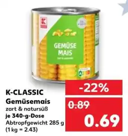 Kaufland K-classic gemüsemais Angebot