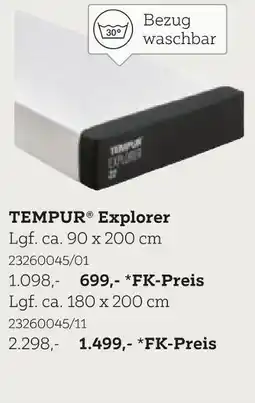 XXXLutz Tempur explorer ca. 90 x 200 cm Angebot