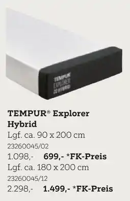 XXXLutz Tempur explorer hybrid ca. 90 x 200 cm Angebot
