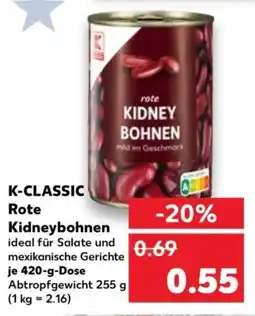 Kaufland K-classic rote kidneybohnen Angebot