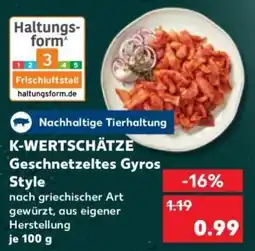 Kaufland K-wertschätze geschnetzeltes gyros style Angebot