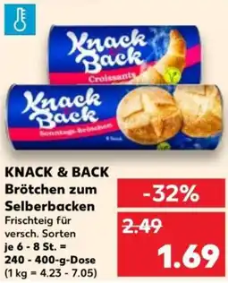 Kaufland Knack & back brötchen zum selberbacken Angebot