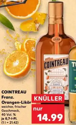 Kaufland COINTREAU Franz. Orangen-Likör Angebot
