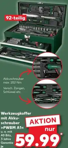 Kaufland PARKSIDE Werkzeugkoffer mit Akkuschrauber PWBM A1 Angebot