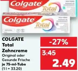 Kaufland COLGATE Total Zahncreme Angebot
