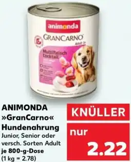 Kaufland ANIMONDA GranCarno Hundenahrung Angebot