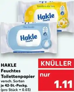 Kaufland HAKLE Feuchtes Toilettenpapier Angebot