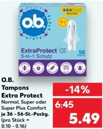 Kaufland O.B. Tampons Extra Protect Angebot