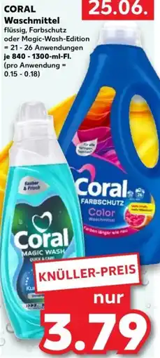 Kaufland CORAL Waschmittel Angebot
