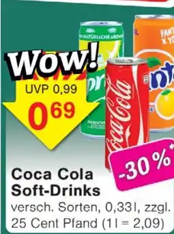 Wiglo Wunderland Coca Cola Soft-Drinks Angebot