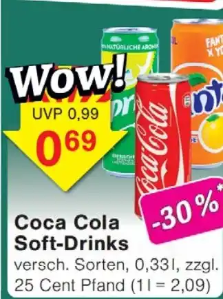 Wiglo Wunderland Coca Cola Soft-Drinks Angebot