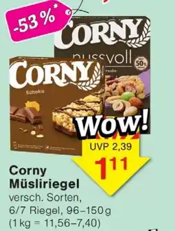 Wiglo Wunderland Corny Müsliriegel Angebot