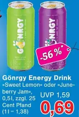 Wiglo Wunderland Gönrgy Energy Drink Angebot