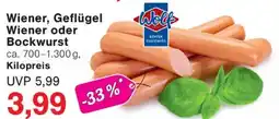Wiglo Wunderland Wiener, Geflügel Wiener oder Bockwurst Angebot
