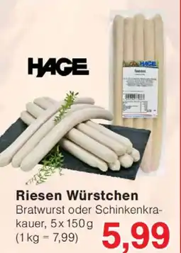 Wiglo Wunderland HAGE Riesen Würstchen Angebot