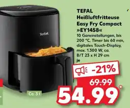 Kaufland TEFAL Heißluftfritteuse Easy Fry Compact EY1458 Angebot